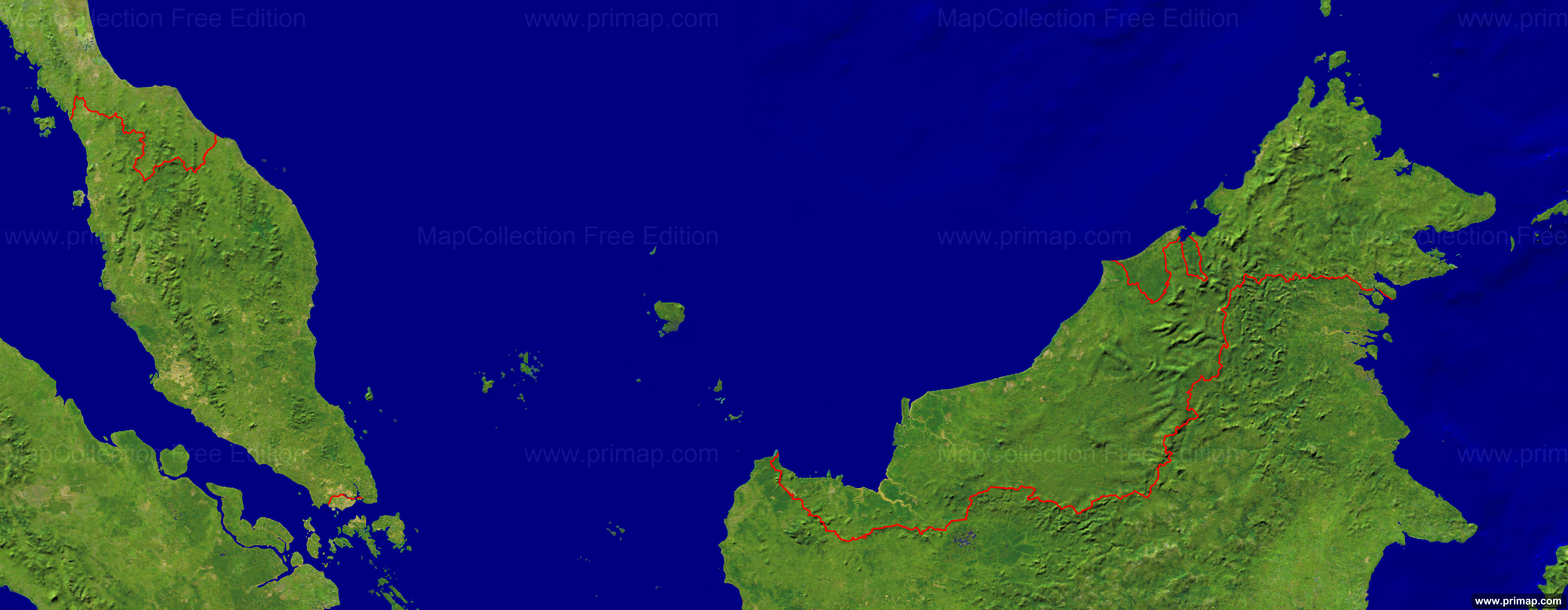 Satellite Map Of Malaysia primap National maps
